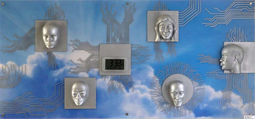 Convergence — Fiberglass Inlay — 36 " x 72 "