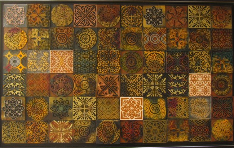 Tradition — Wood, Copper, Brass, Paint — 36 " x 60 "