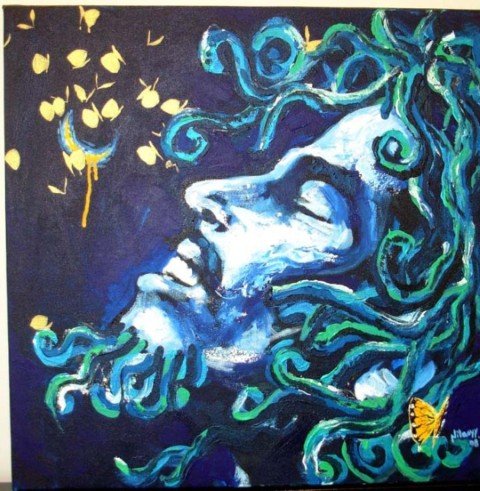 Bob Marley ll - acrylic on canvas - 24" x 24"