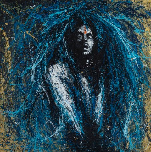 Bob Marley - acrylic on canvas - 36" x 36"