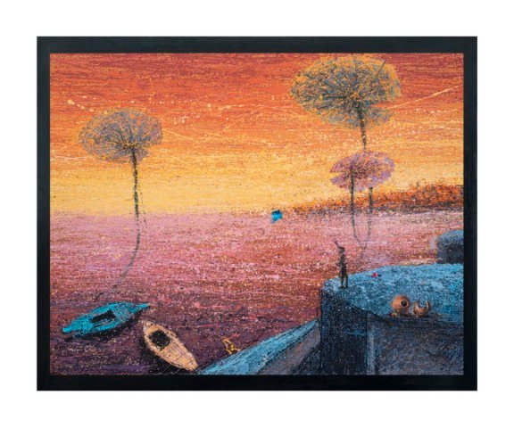 Manikarnika - acrylic on canvas - 42" x 54"