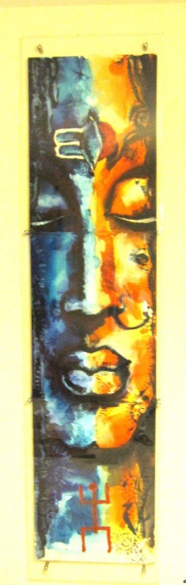 Shiva portrait - watercolour on paper - 24" x 96"